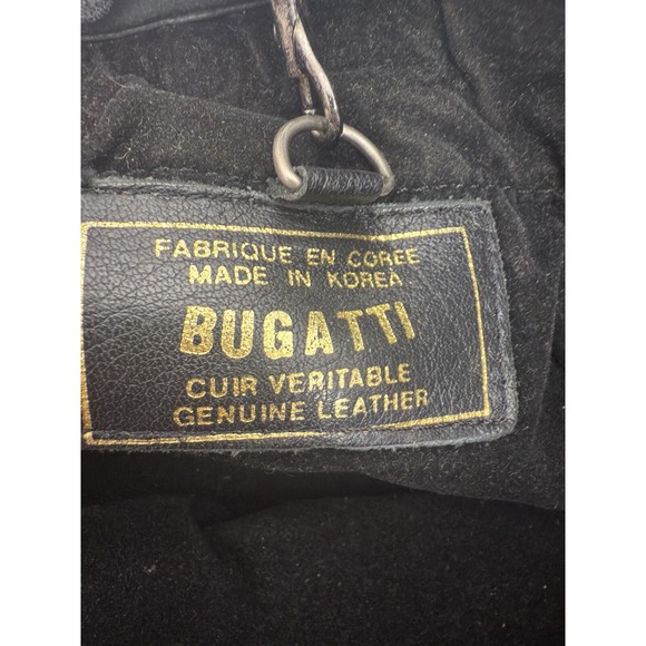 Bugatti Royal genuine full grain‎ black leather men's travel bag with strap #23 - Picture 4 of 6